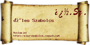 Éles Szabolcs névjegykártya