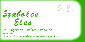 szabolcs eles business card